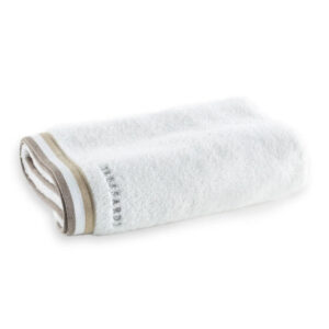 Toalha Banhão Montello Fio Penteado Branco/Bege
