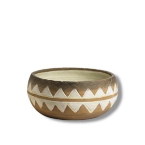 Vaso Formato Bowl Marron/Branco