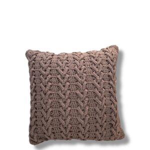 Almofada Crochê Rosa 52X52
