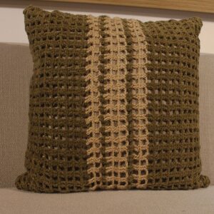 Almofada Crochê Manual 52x52 Verde