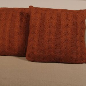 Almofada Tricô Trama Cascata 52X52 Borgonha
