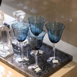 Taça de Vinho Vidro Azul Unidade