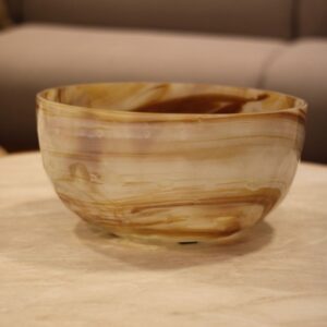 Bowl em Vidro Âmbar Marmorizado