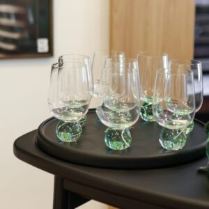 Taça Transparente e Verde 540ml Unidade