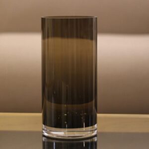 Vaso em Vidro Fumê 25cm