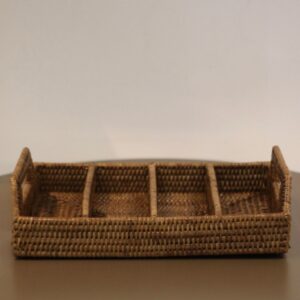 Porta Talheres Horizontal em Rattan