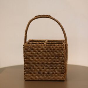 Porta Talheres em Rattan 20x18cm