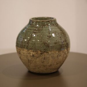 Vaso Verde e Bege Bojudo