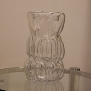 Vaso em Vidro Bolas Transparentes