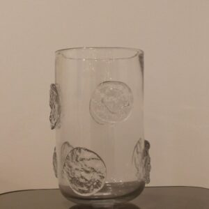 Vaso Transparente com Detalhes com Relevo