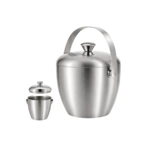 Balde de Gelo Aço Inox c/ Alça e Tampa