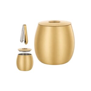 Balde de Gelo Dourado Aço Inox c/ Tampa