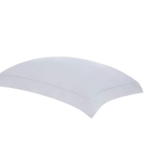 Fronha Damask Strips 3 Abas c/ Ajour 50x70cm Cinza Buddemeyer