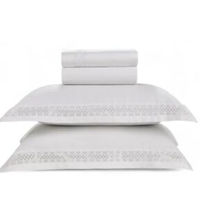 Jogo de Cama Montebello Branco Queen Trussardi