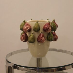 Vaso Alto com Figos Verdes e Vermelhos