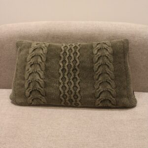 Almofada Tricot Estonada Verde